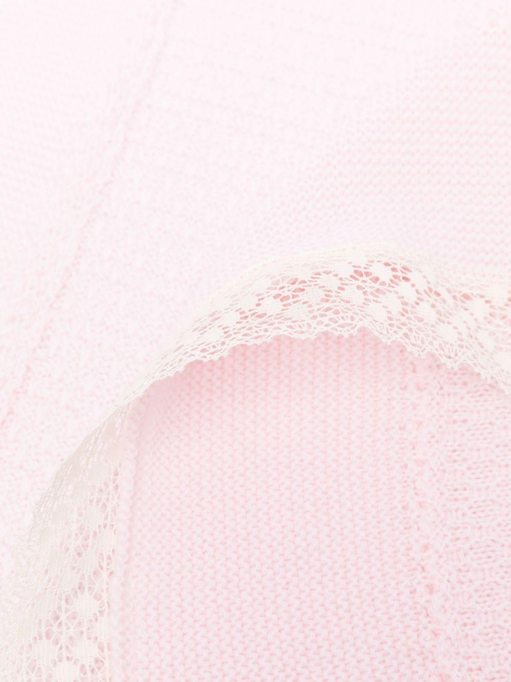 Coperta per neonata Paz Rodríguez rosa con logo ricamato - Rubino Kids