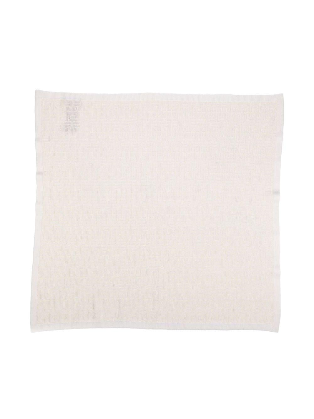 Coperta per neonati Balmain Kids bianca con monogramma - Rubino Kids