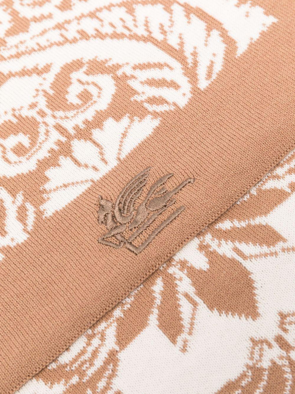 Coperta per neonati Etro Kids beige con motivo damascato - Rubino Kids