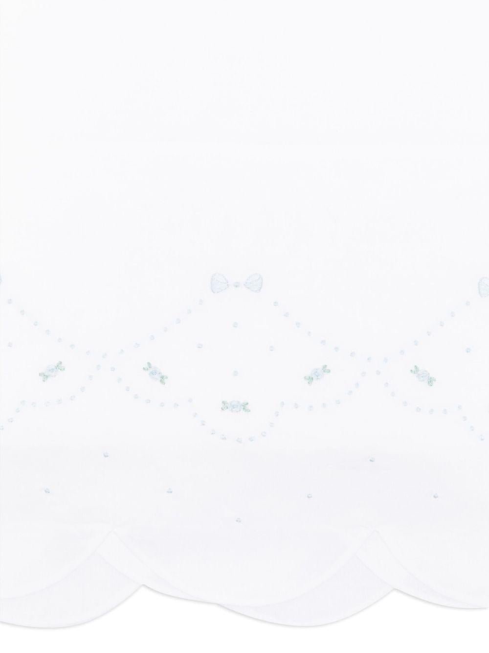 Coperta per neonati Mariella Ferrari bianca con bordo smerlato - Rubino Kids