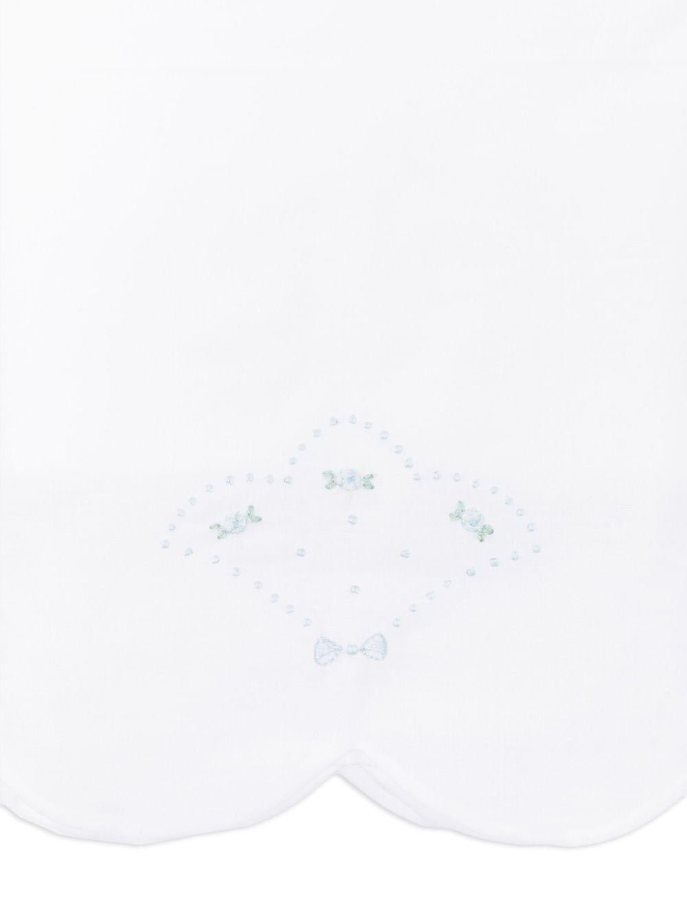 Coperta per neonati Mariella Ferrari bianca con bordo smerlato - Rubino Kids