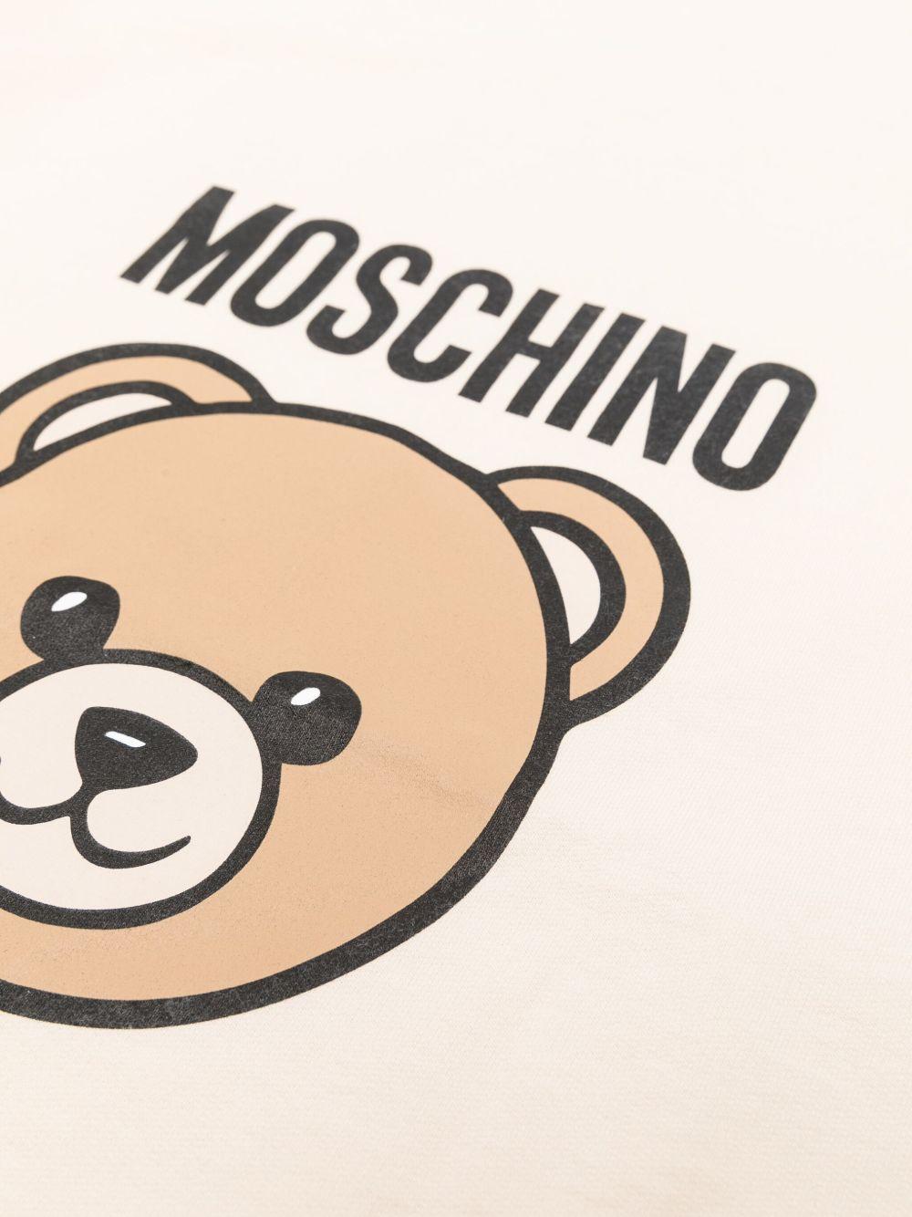 Coperta per neonati Moschino Kids beige con stampa orsetto - Rubino Kids