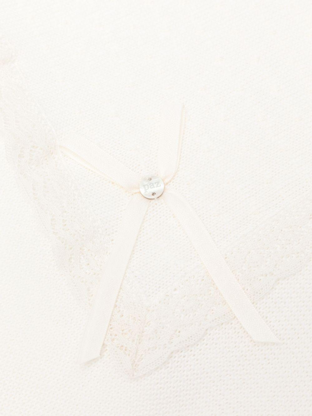 Coperta per neonati Paz Rodriguez avorio con pizzo Paz V26 - Rubino Kids