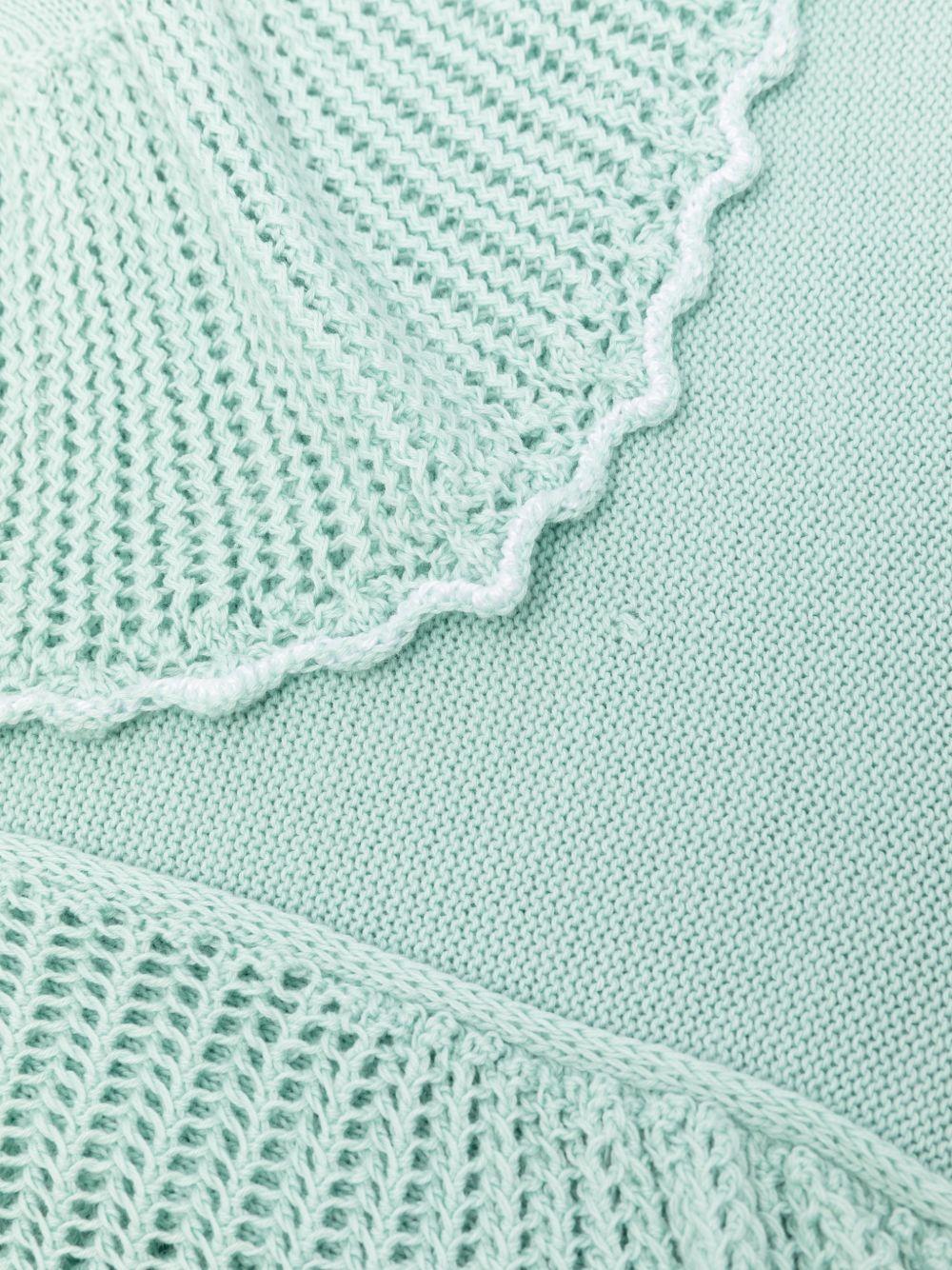 Coperta per neonati Paz Rodriguez verde con dettaglio fiocco - Rubino Kids