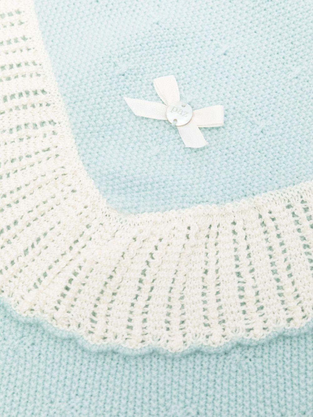 Coperta per neonati Paz Rodrìguez verde con rifiniture all'uncinetto - Rubino Kids