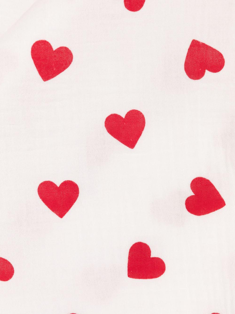 Coperta per neonati Petit Bateau bianca con stampa a cuori all - over - Rubino Kids