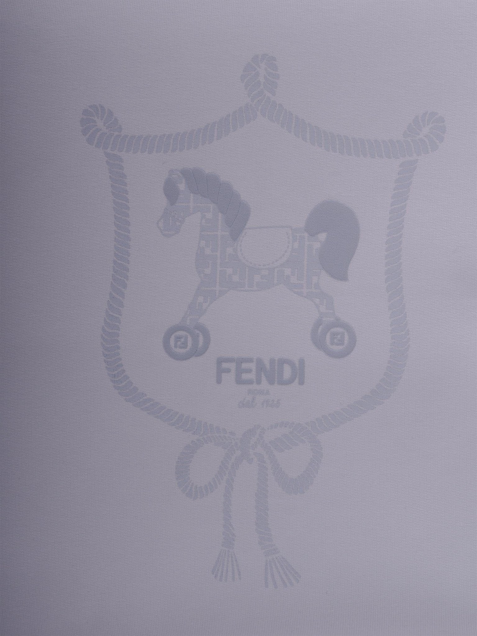 Coperta per neonato Fendi Kids azzurra con stampa Cavallino Fendi - Rubino Kids