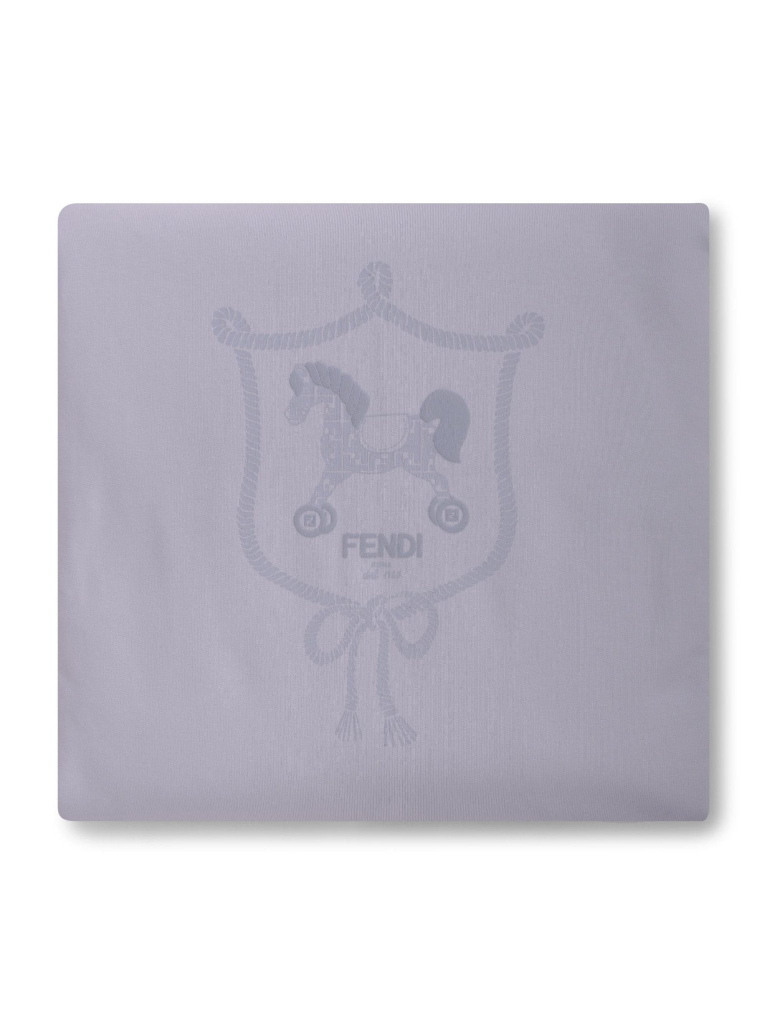 Coperta per neonato Fendi Kids azzurra con stampa Cavallino Fendi - Rubino Kids