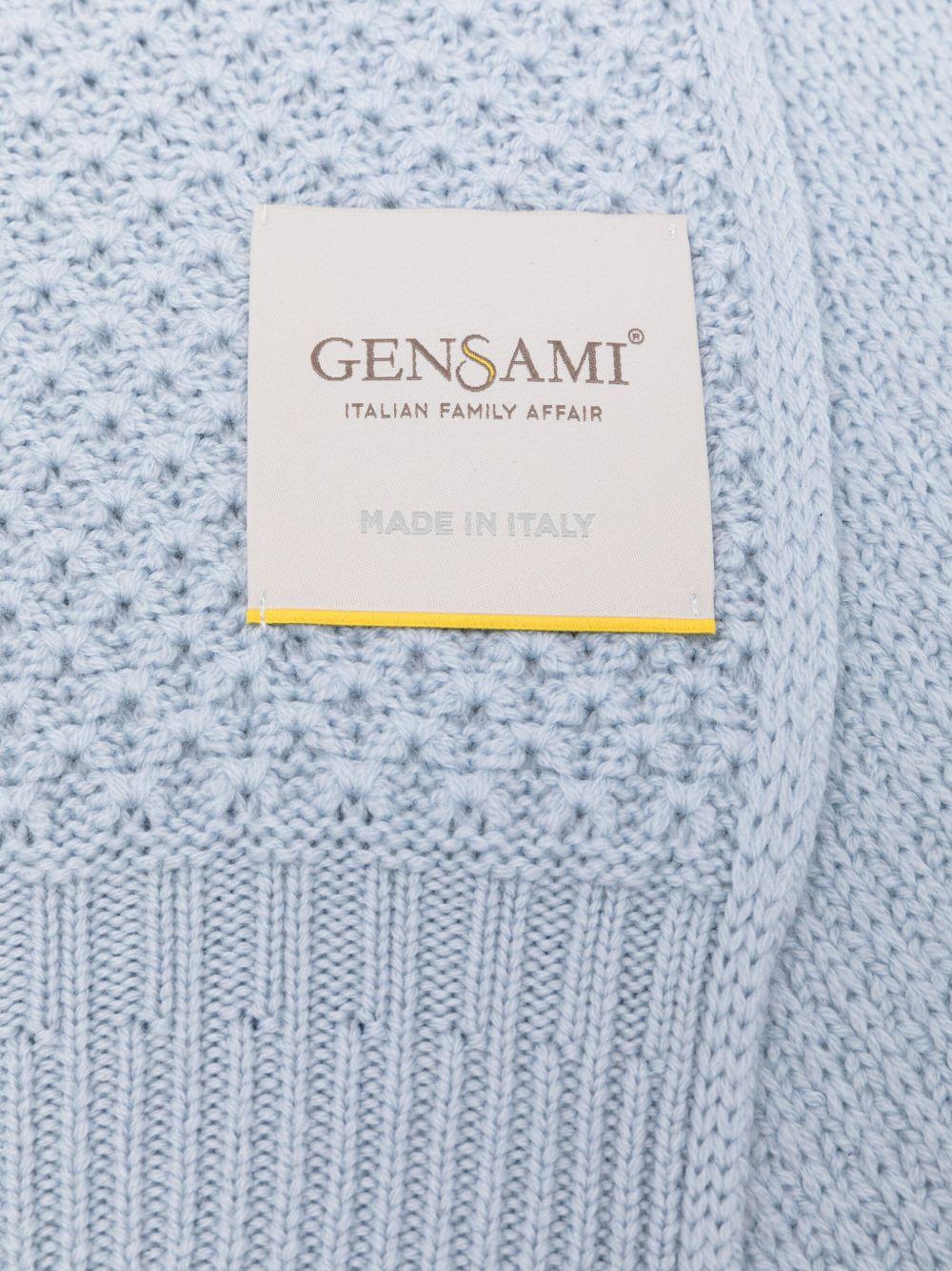 Coperta per neonato Gensami Kids azzurra con rifiniture gialle - Rubino Kids
