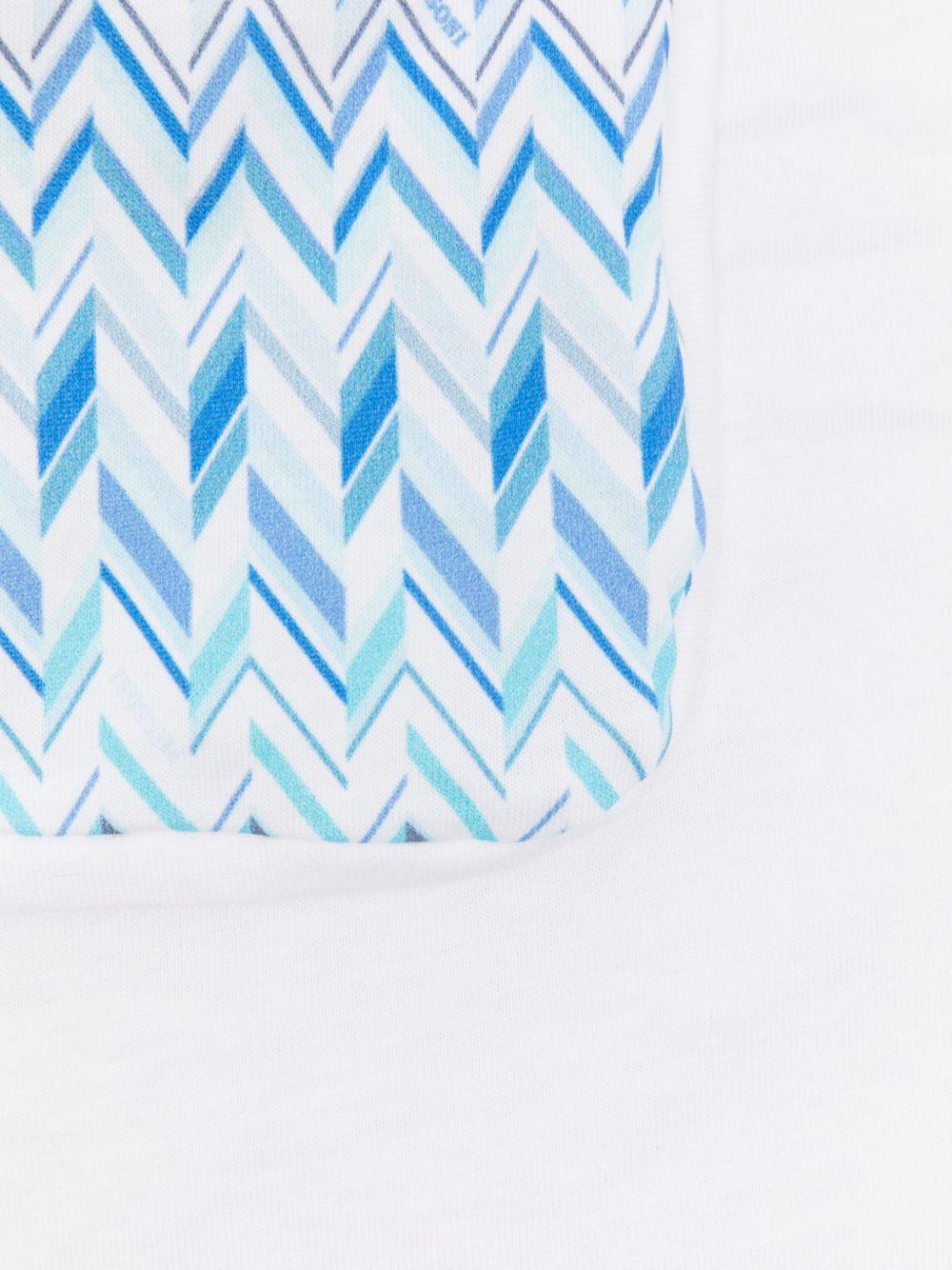 Coperta per neonato Missoni Kids blu con motivo a zig - zag - Rubino Kids