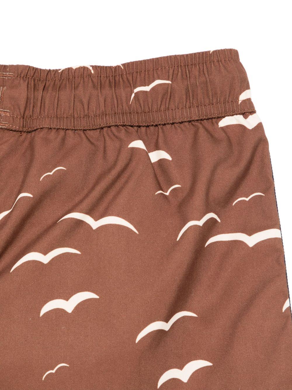 Costume da bagno per bambino Mini Rodini marrone con stampa grafica - Rubino Kids