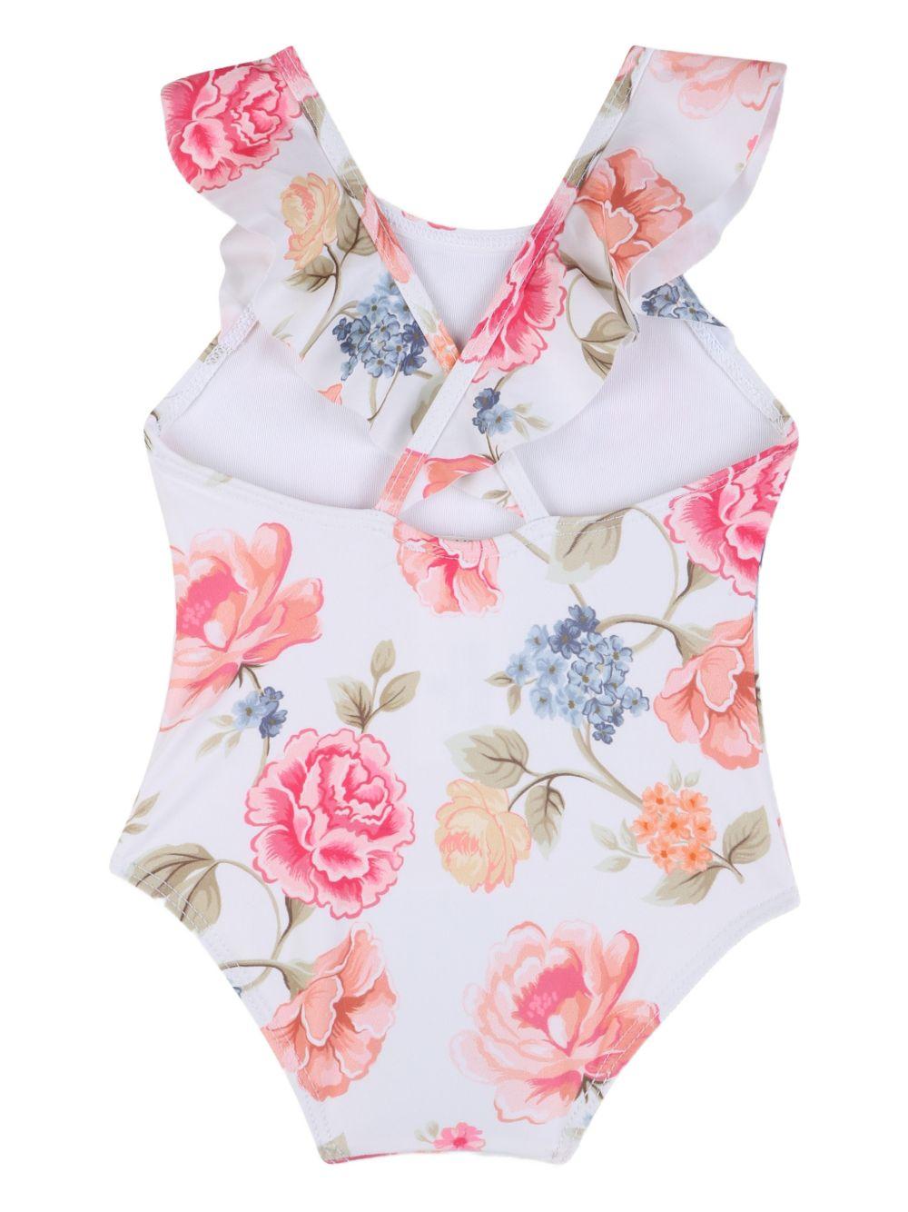 Costume da bagno per neonata Chloé Kids bianco con stampa a fiori - Rubino Kids