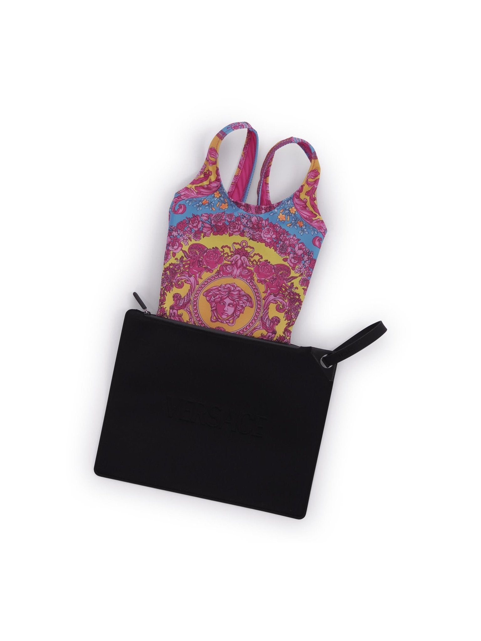 Costume da bagno per neonata Versace Kids multicolor con stampa motivo Medusa - Rubino Kids