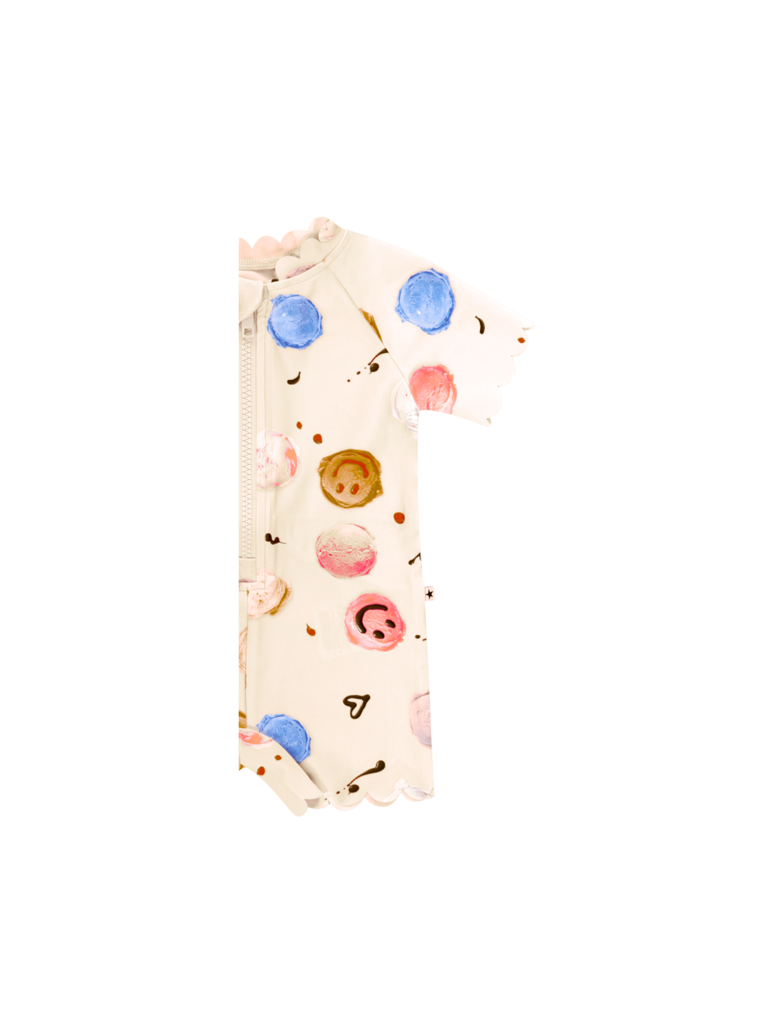 Costume neonata Molo Kids beige con stampa all - over - Rubino Kids