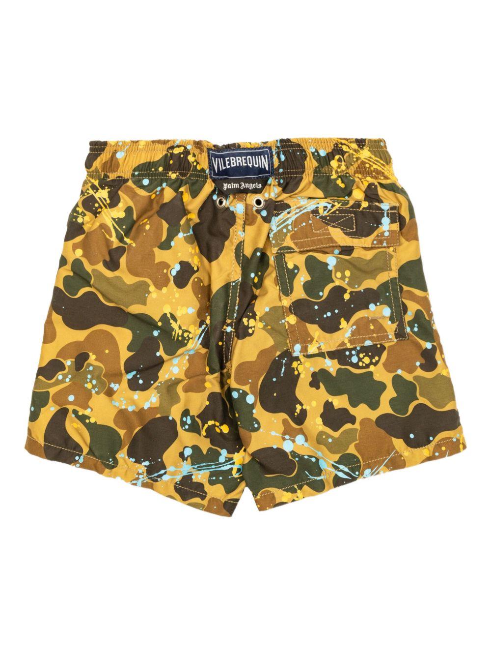 Costume per bambino Palm Angels Kids x Vilebrequin versione Camo - Paisley - Rubino Kids