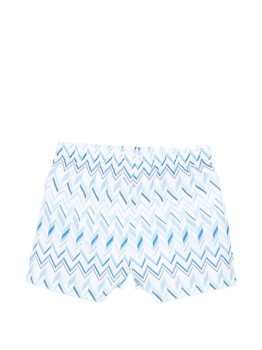 Costume per neonato Missoni Kids blu con motivo a zig - zag - Rubino Kids