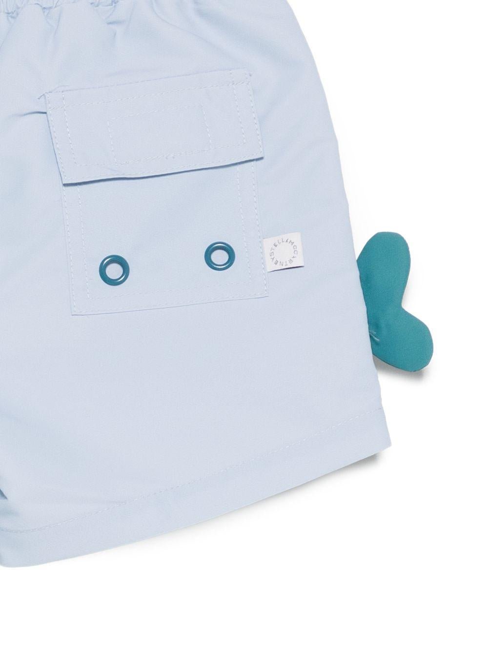 Costume per neonato Stella McCartney Kids azzurro con stampa grafica balene - Rubino Kids