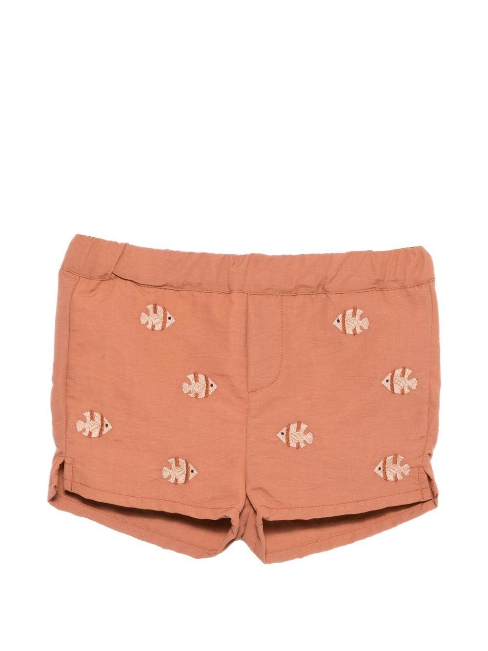 Costume Wangu per neonato Donsje marrone con ricamo pesci - Rubino Kids