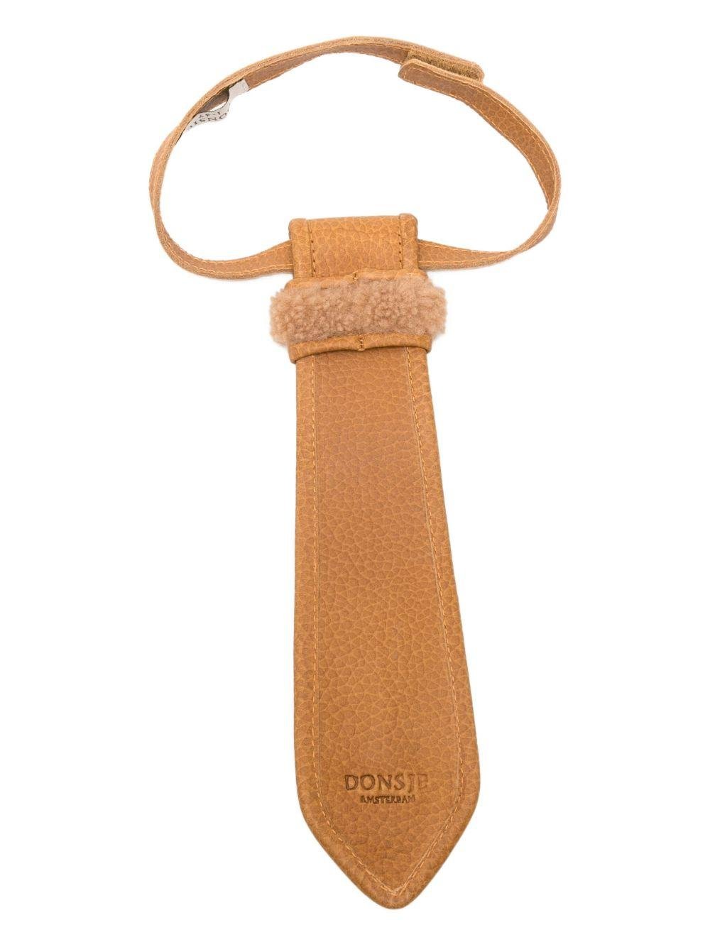 Cravatta per bambino Dosje marrone con decorazione a forma di biscotto pan di zenzero - Rubino Kids