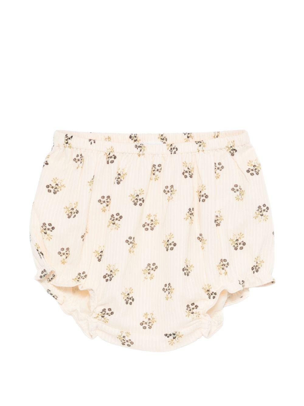 Culotte per neonati Bonpoint biege con stampa a fiori all - over - Rubino Kids