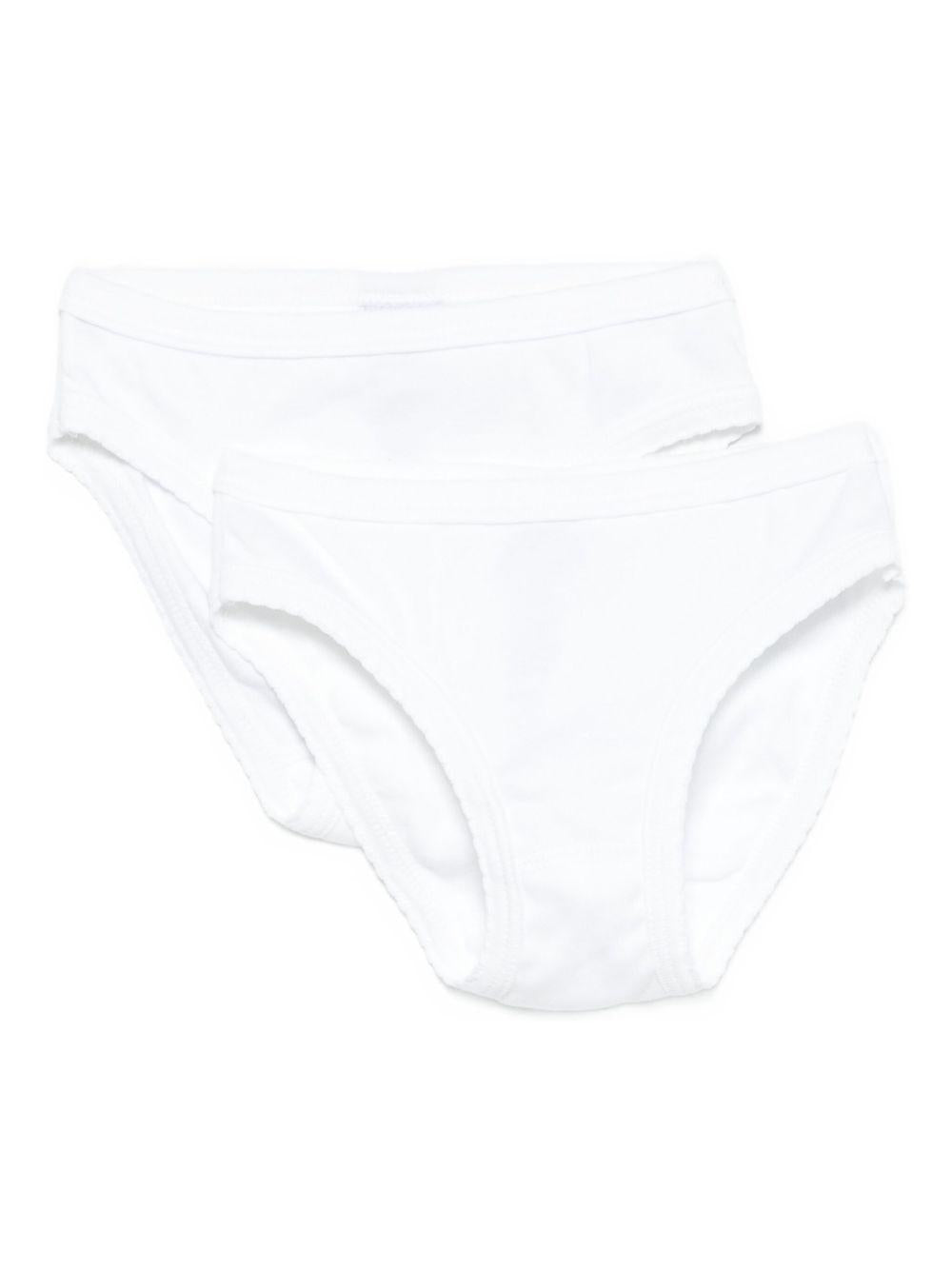 Due slip per bambina Petit Bateau bianche con elastico in vita - Rubino Kids