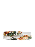 Fascia per capelli per bambina Dolce & Gabbana Kids bianco con stampa a fiori - Rubino Kids