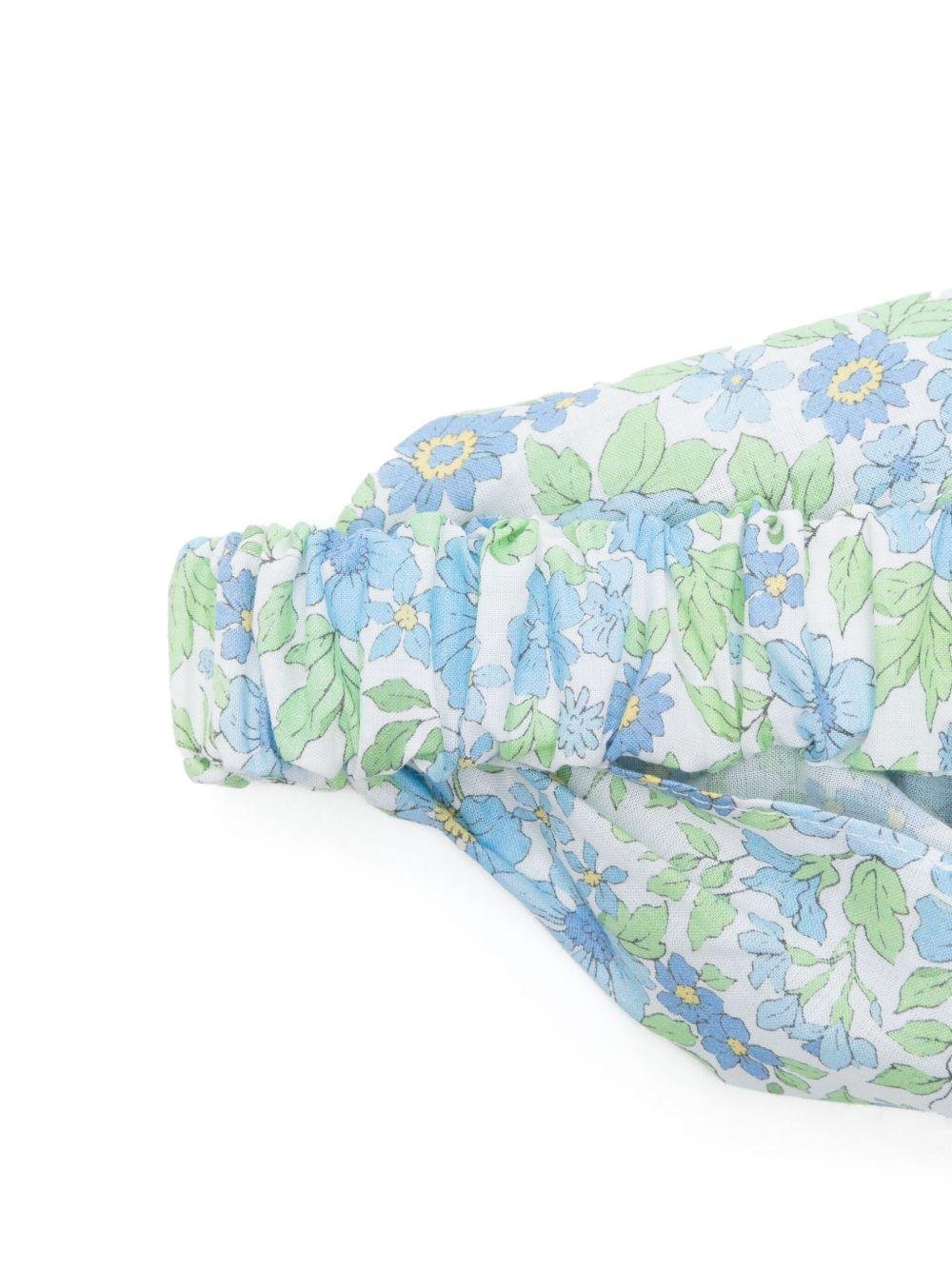 Fascia per capelli per neonata Mariella Ferrari bianco con stampa floreale - Rubino Kids