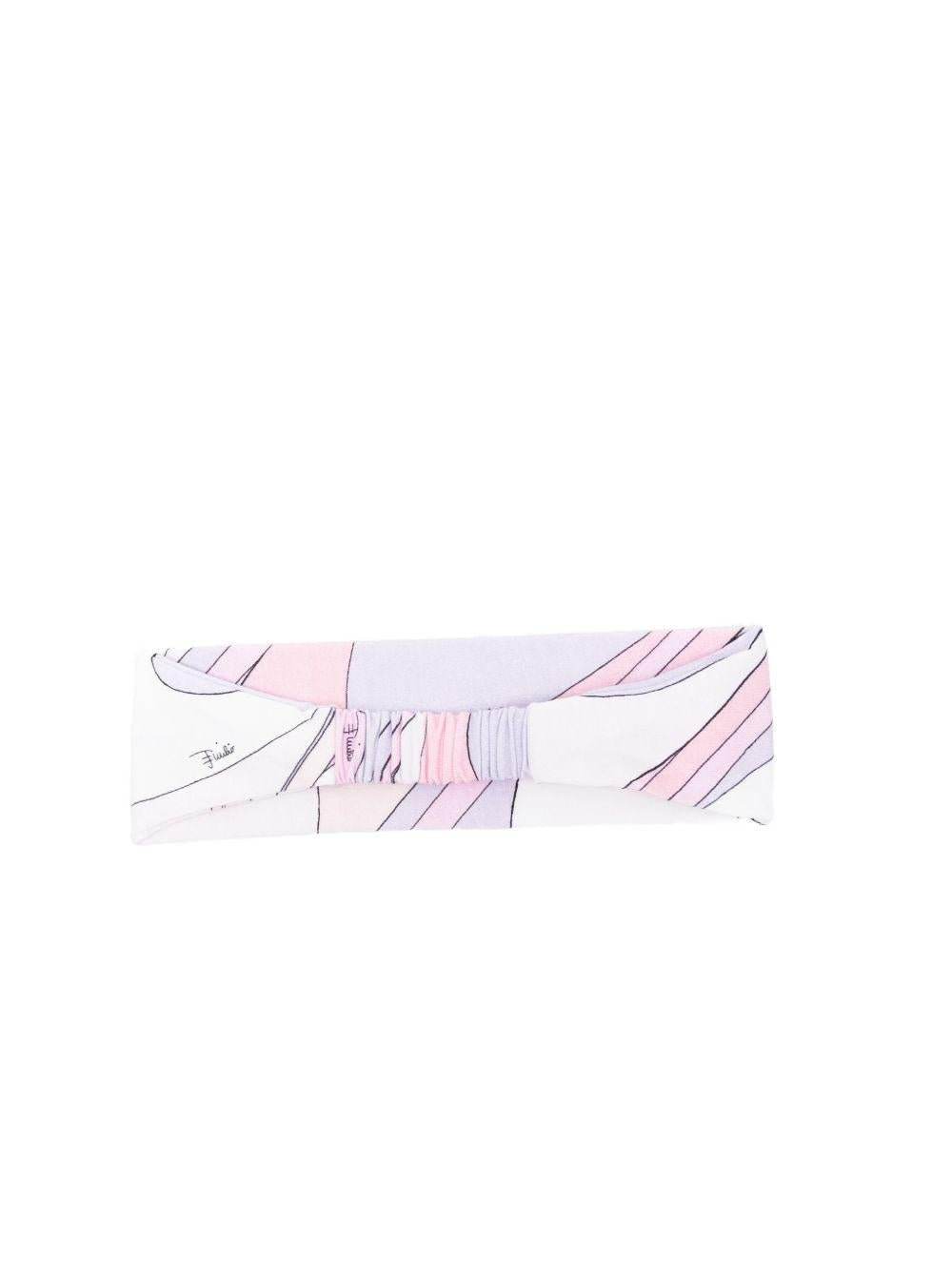 Fascia per neonata Emilio Pucci Junior bianco con stampa astratta - Rubino Kids