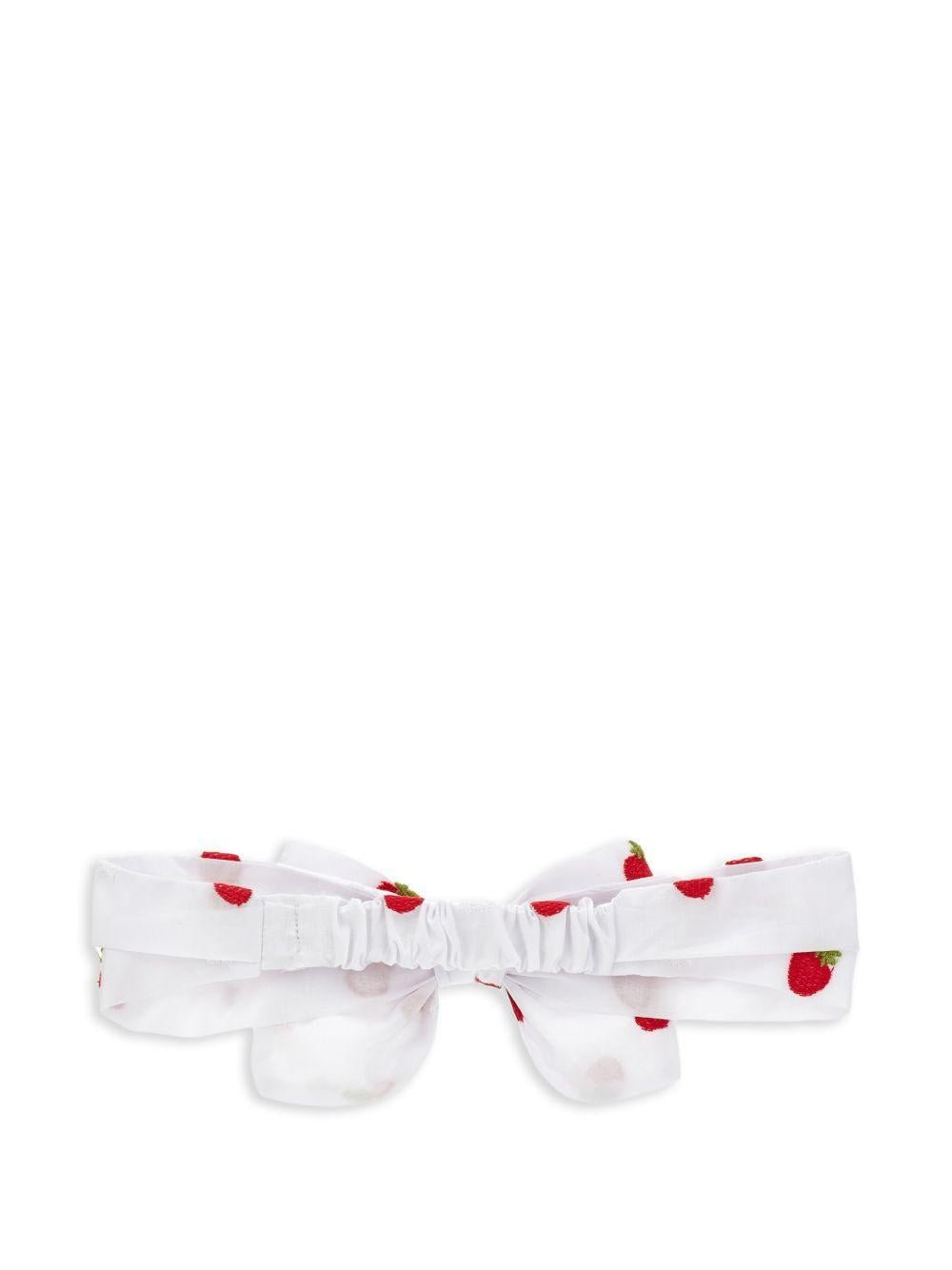 Fascia per neonata Monnalisa bianca con fiocco - Rubino Kids