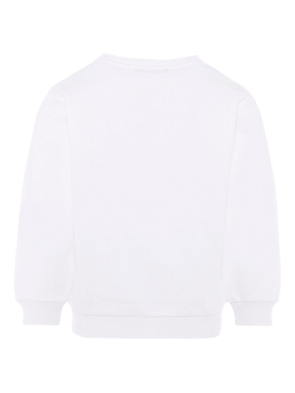 Felpa con stampa per bambino Balmain Kids bianca con logo - Rubino Kids