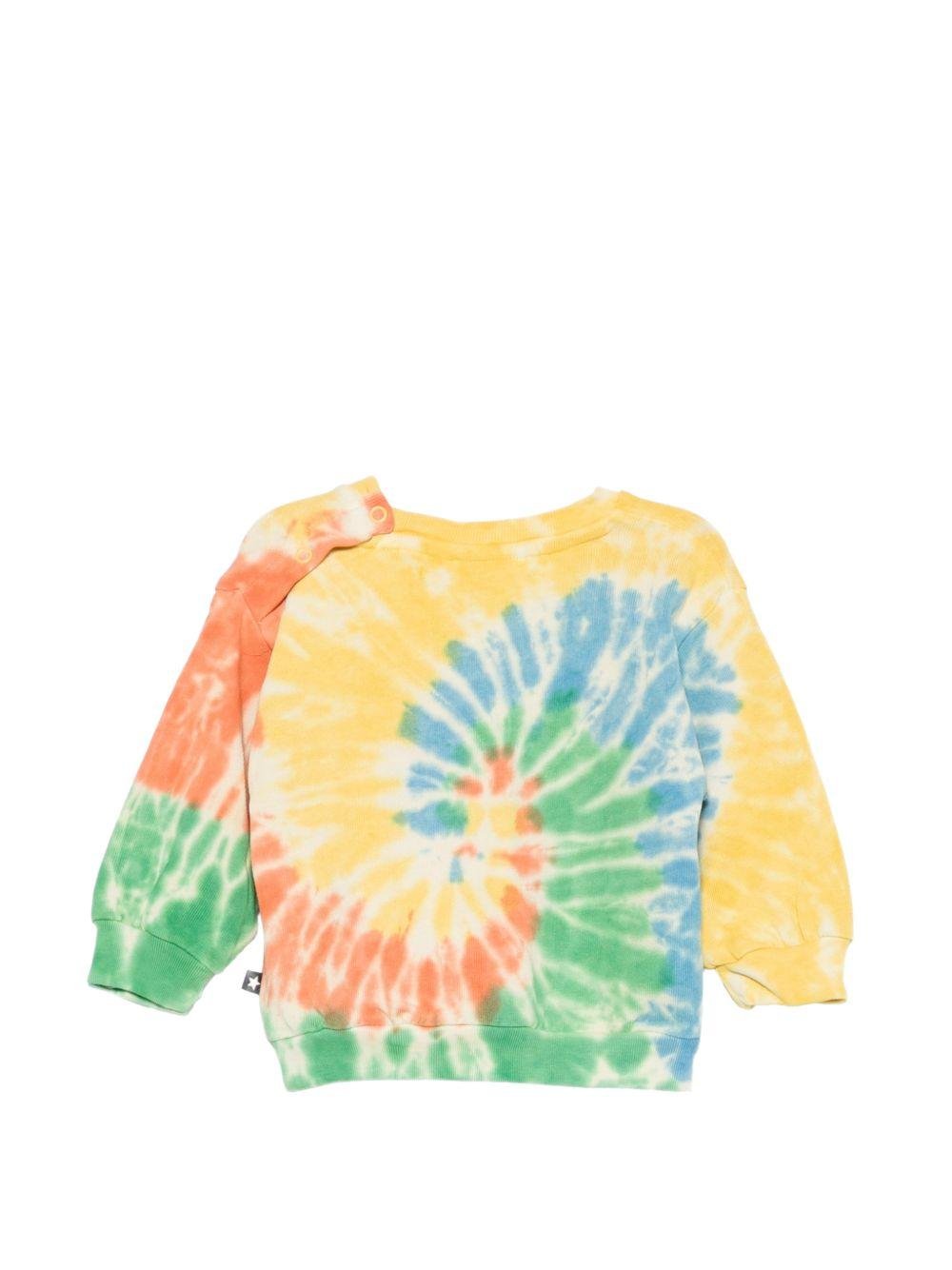 Felpa Dear per neonato Molo multicolore con fantasia tie - dye - Rubino Kids