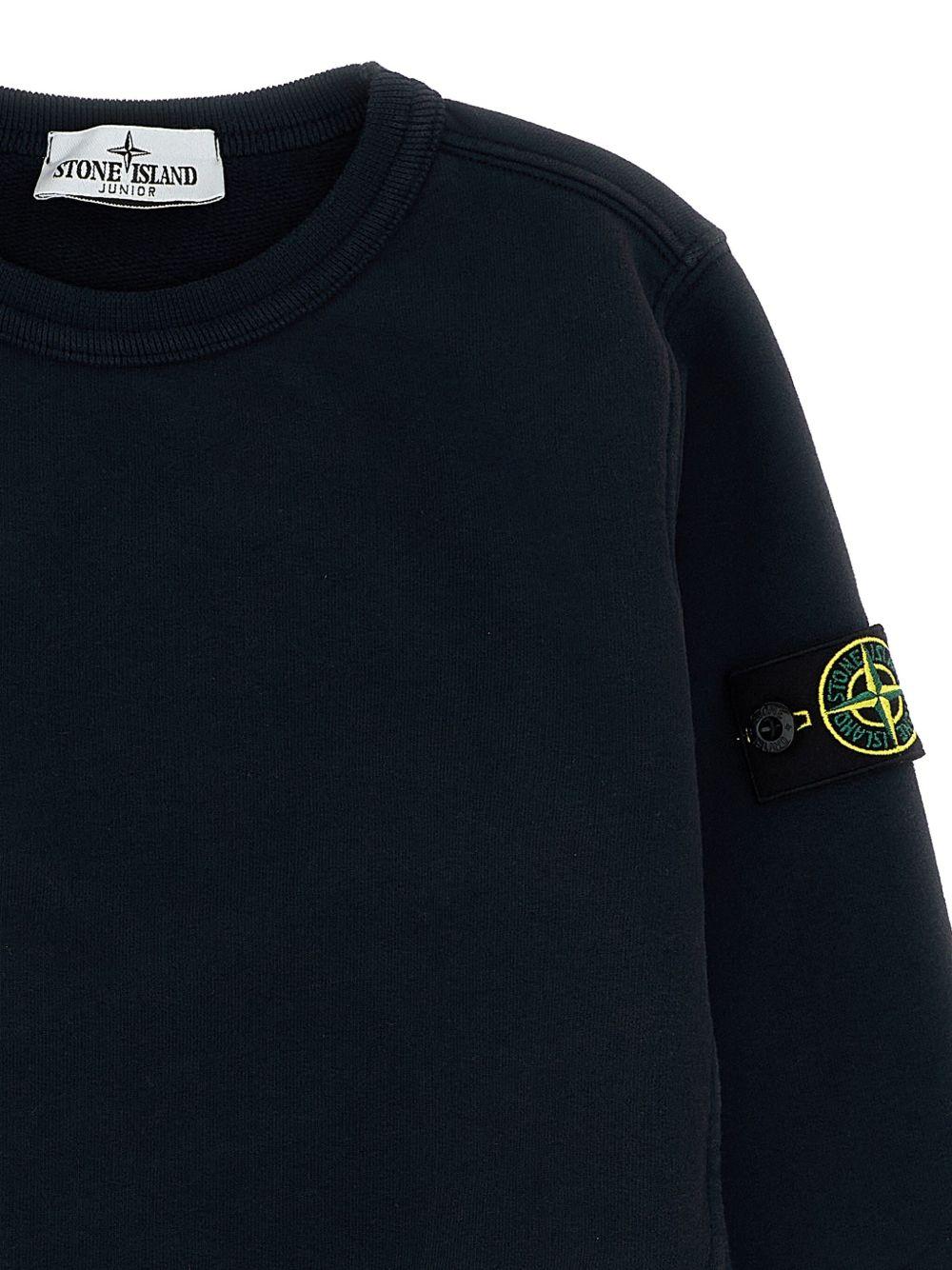 Felpa leggera per bambino Stone Island Junior nero in cotone - Rubino Kids