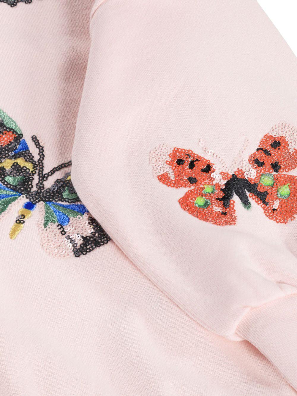 Felpa Marika per bambina Molo rosa con decorazione farfalle - Rubino Kids