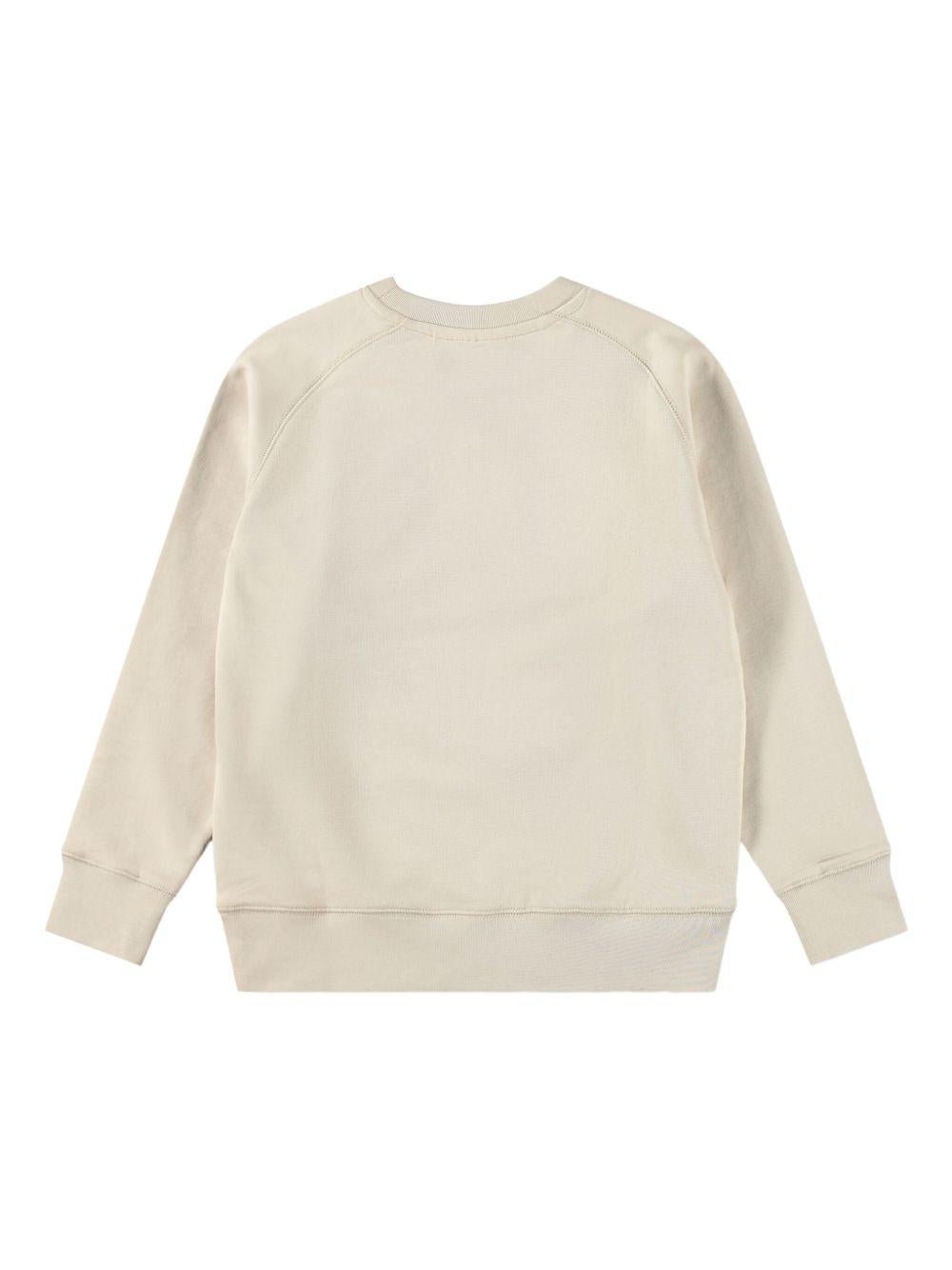 Felpa Mike per bambino Molo beige con stampa smile - Rubino Kids