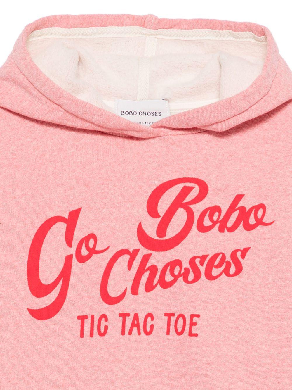 Felpa per bambina Bobo Choses rosa con slogan sul davanti - Rubino Kids