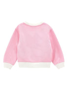 Felpa per bambina Disney x Monnalisa rosa con stampa grafica Stitch - Rubino Kids