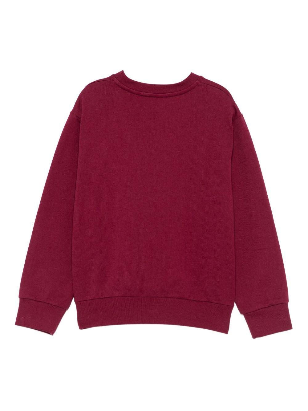 Felpa per bambina Elisabetta Franchi La Mia Bambina rosso con decorazione con paillettes - Rubino Kids