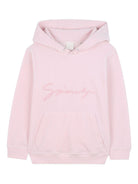 Felpa per bambina Givenchy Kids rosa con logo ricamato e cappuccio - Rubino Kids