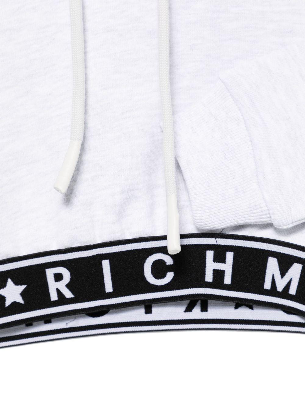 Felpa per bambina John Richmond Junior grigio con cappuccio - Rubino Kids