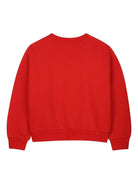 Felpa per bambina Kenzo Kids rosso con stampa a fiori - Rubino Kids