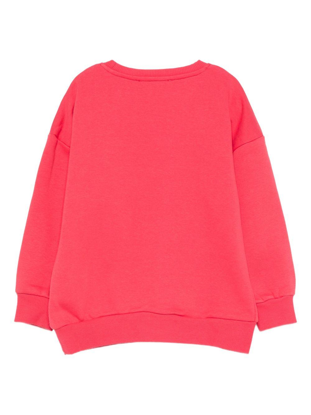 Felpa per bambina Konges Slojd rossa con paillettes e maniche lunghe - Rubino Kids