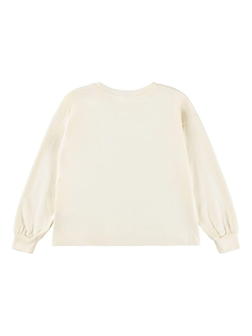 Felpa per bambina Molo beige con stampa sul davanti - Rubino Kids