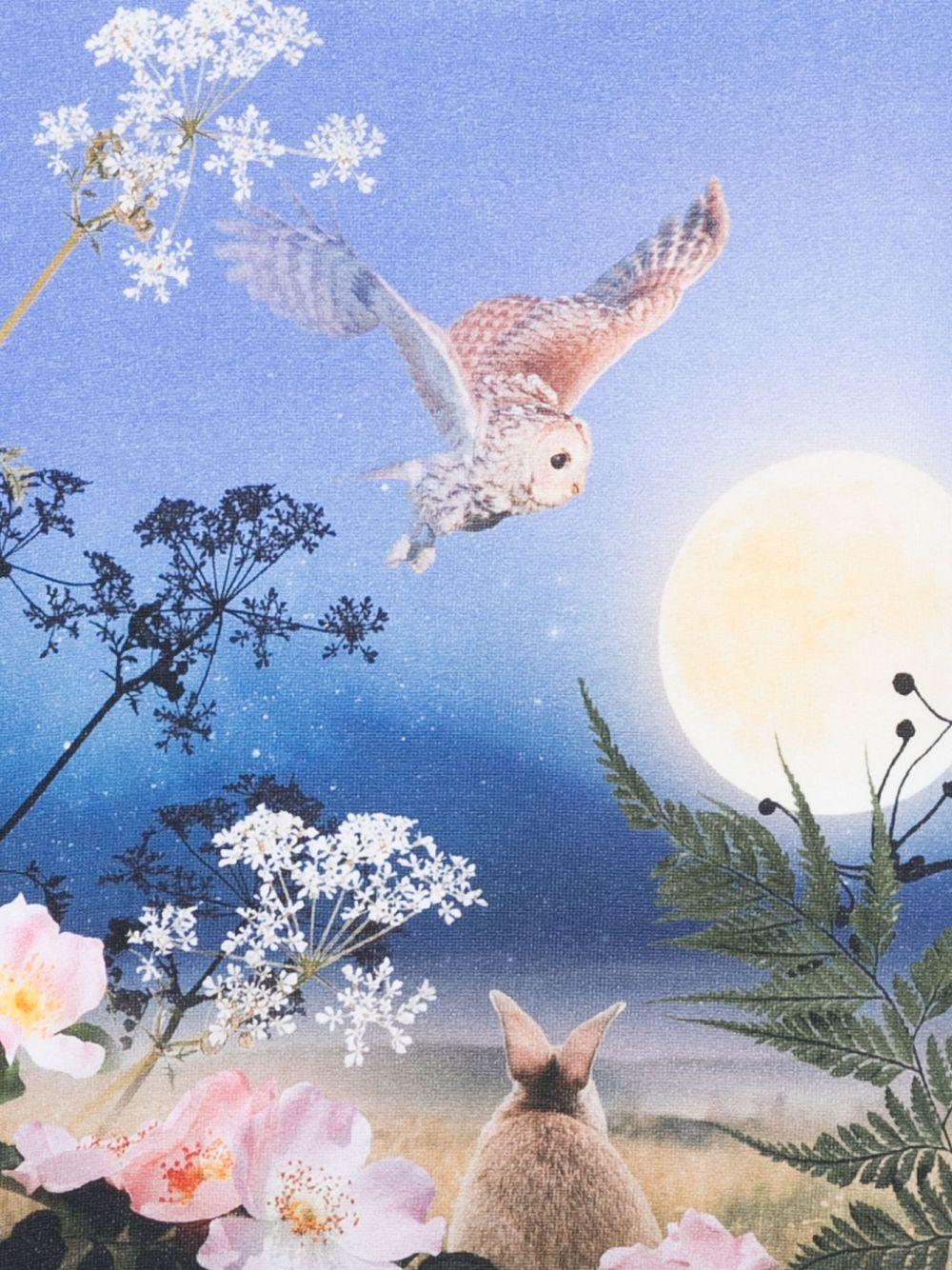 Felpa per bambina Molo blu con stampa all - over - Rubino Kids