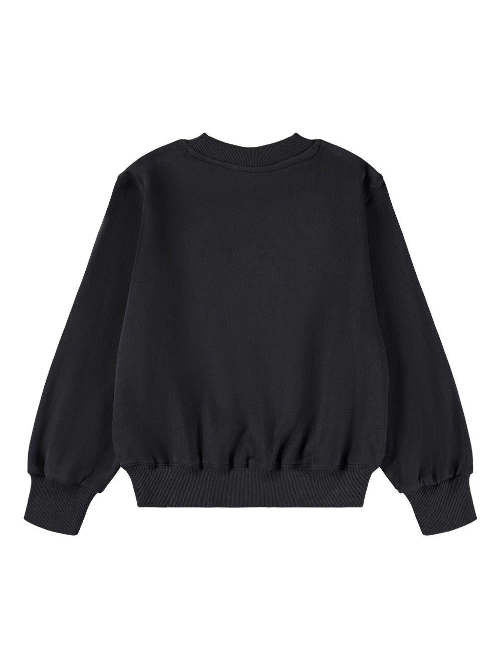 Felpa per bambina Molo nero con decorazione a paillettes - Rubino Kids