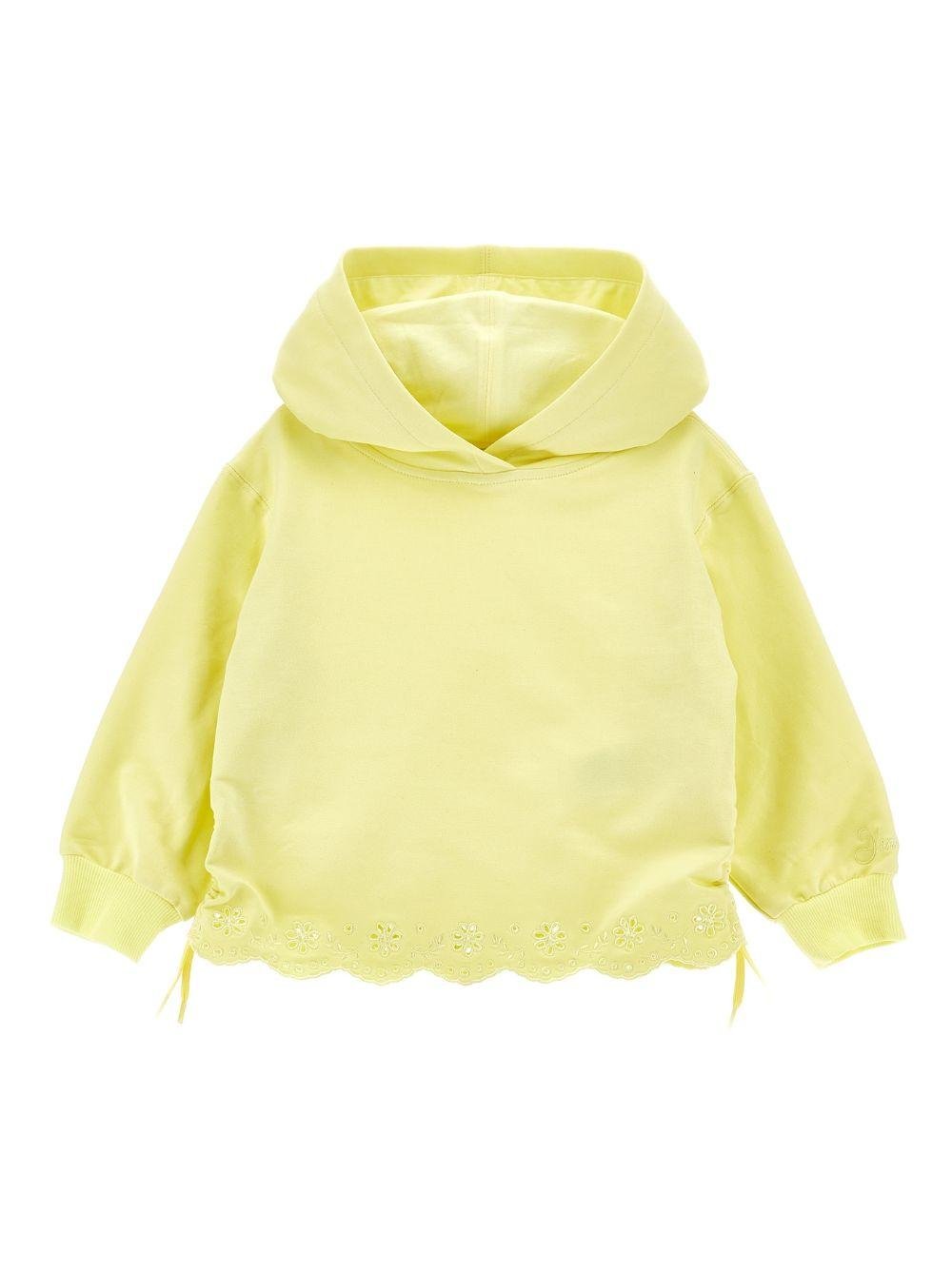 Felpa per bambina Monnalisa giallo con chiusura a coulisse - Rubino Kids