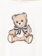 Felpa per bambina Moschino Kids bianca con stampa Teddy Bear - Rubino Kids