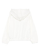 Felpa per bambina Moschino Kids bianca con stampa Teddy Bear - Rubino Kids