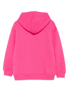 Felpa per bambina Moschino Kids fucsia con cappuccio e stampa Teddy Bear - Rubino Kids