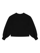 Felpa per bambina Moschino Kids nera con stampa Teddy Bear - Rubino Kids