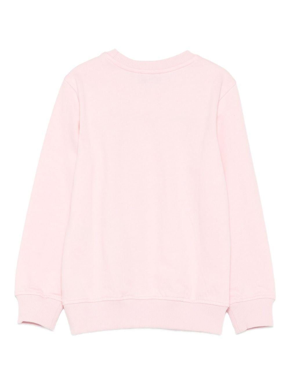 Felpa per bambina Moschino Kids rosa con logo Teddy Bear - Rubino Kids